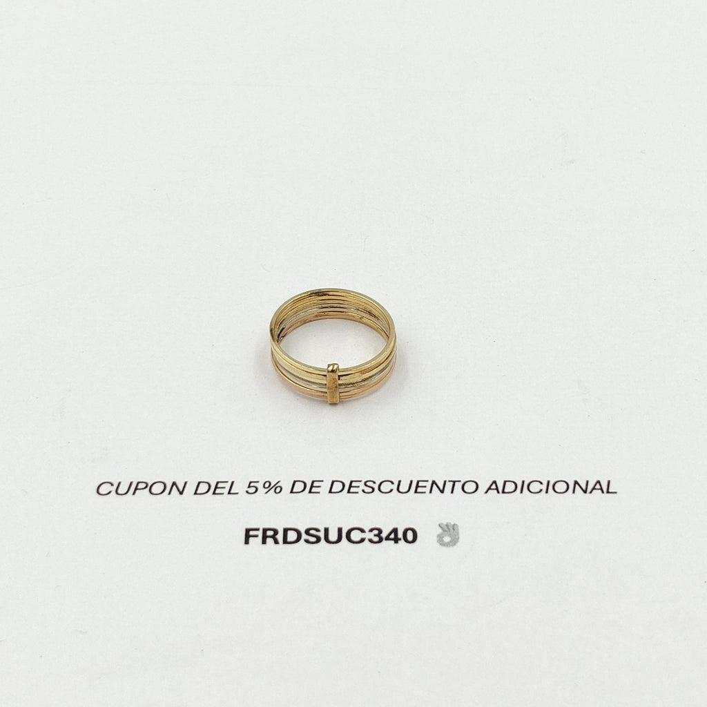 SEMANARIO DE ARGOLLAS ORO,ORO COMBINADO 14 K 3,20 GRMS (SEMINUEVO)