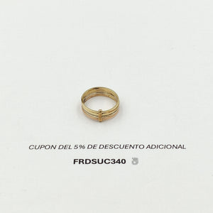 SEMANARIO DE ARGOLLAS ORO,ORO COMBINADO 14 K 3,20 GRMS (SEMINUEVO)