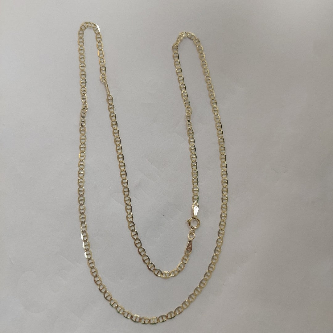 CADENAS TEJIDO GUCHI ORO 10K 55 CM 4.1 GR (NUEVO)