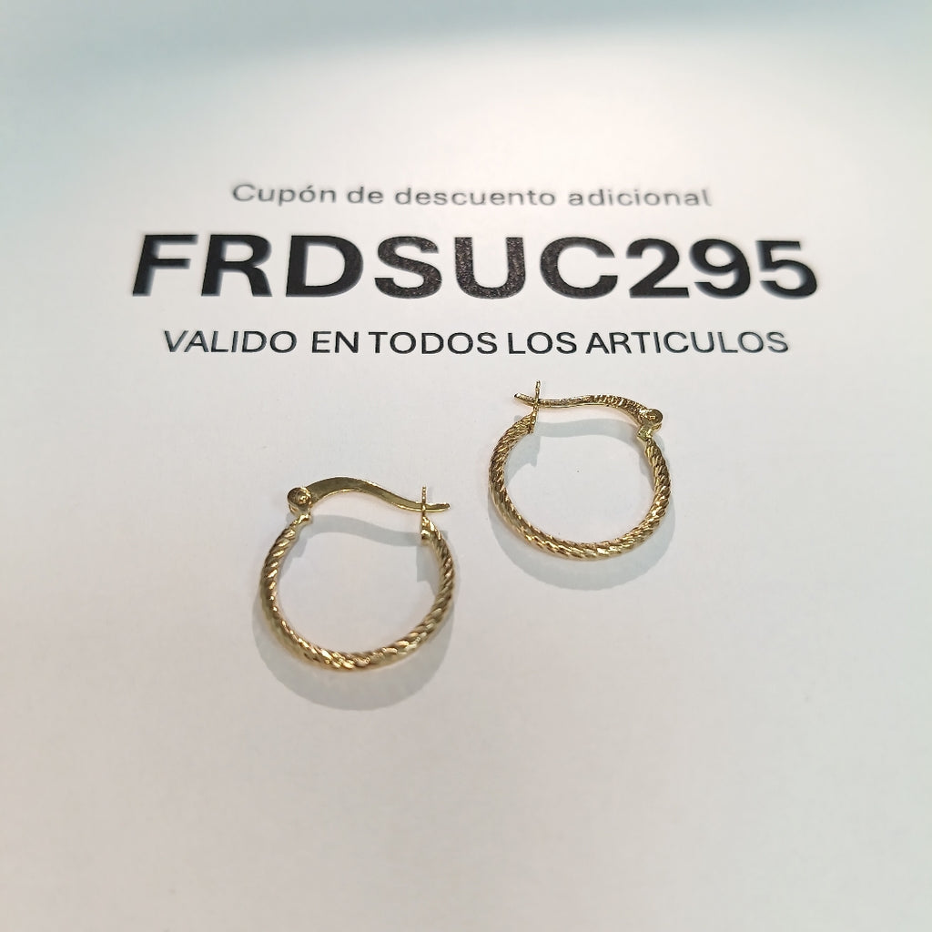 ARETES ARRACADAS 14K 1.1 GR (NUEVO)