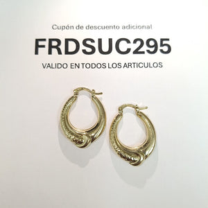 ARETES ARRACADAS ENTRELAZADAS 14K 2.5 GR (NUEVO)
