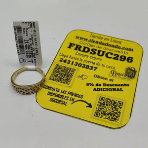 ANILLITO ORO 14 K 3.2 GRMS (SEMINUEVO)