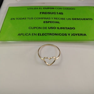 ANILLOS ANILLITO FIG CORAZON 10K TALLA 9 0.9 GR (NUEVO)