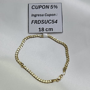 PULSERA BARBADA 14K 18 CM 3.2 GR (NUEVO)