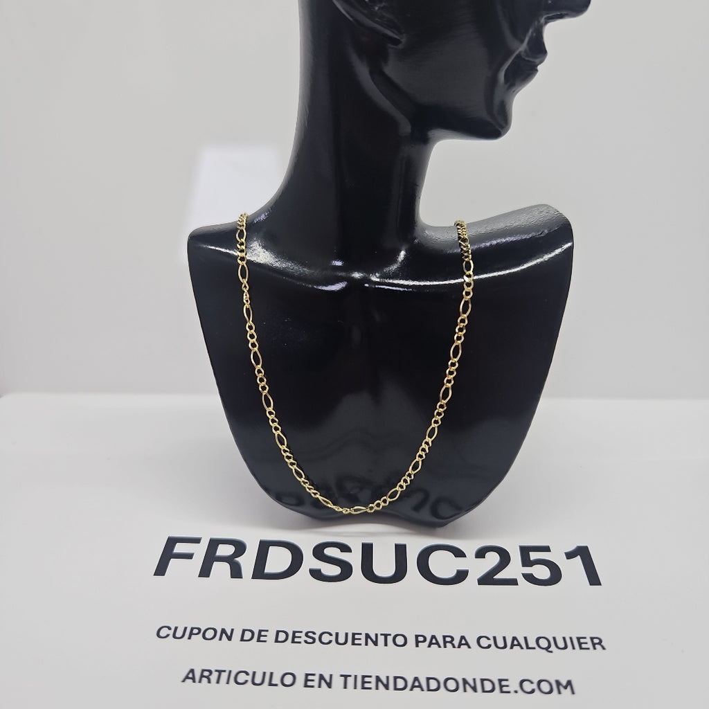 CADENA TEJIDO 3X1 14K 55 CM 2.3 GR (NUEVO)