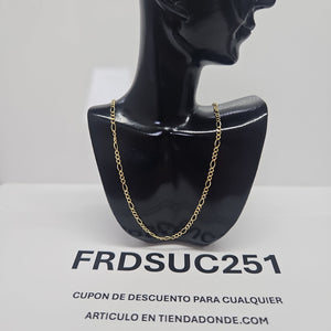 CADENA TEJIDO 3X1 14K 55 CM 2.3 GR (NUEVO)