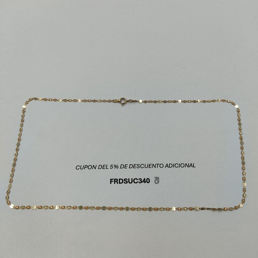 CADENA ORO,ORO COMBINADO 10 K 1,10 GRMS (SEMINUEVO)