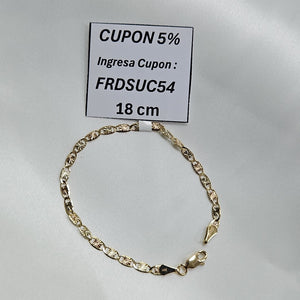 PULSERA GUCHI 14K 18 CM 3 GR (NUEVO)