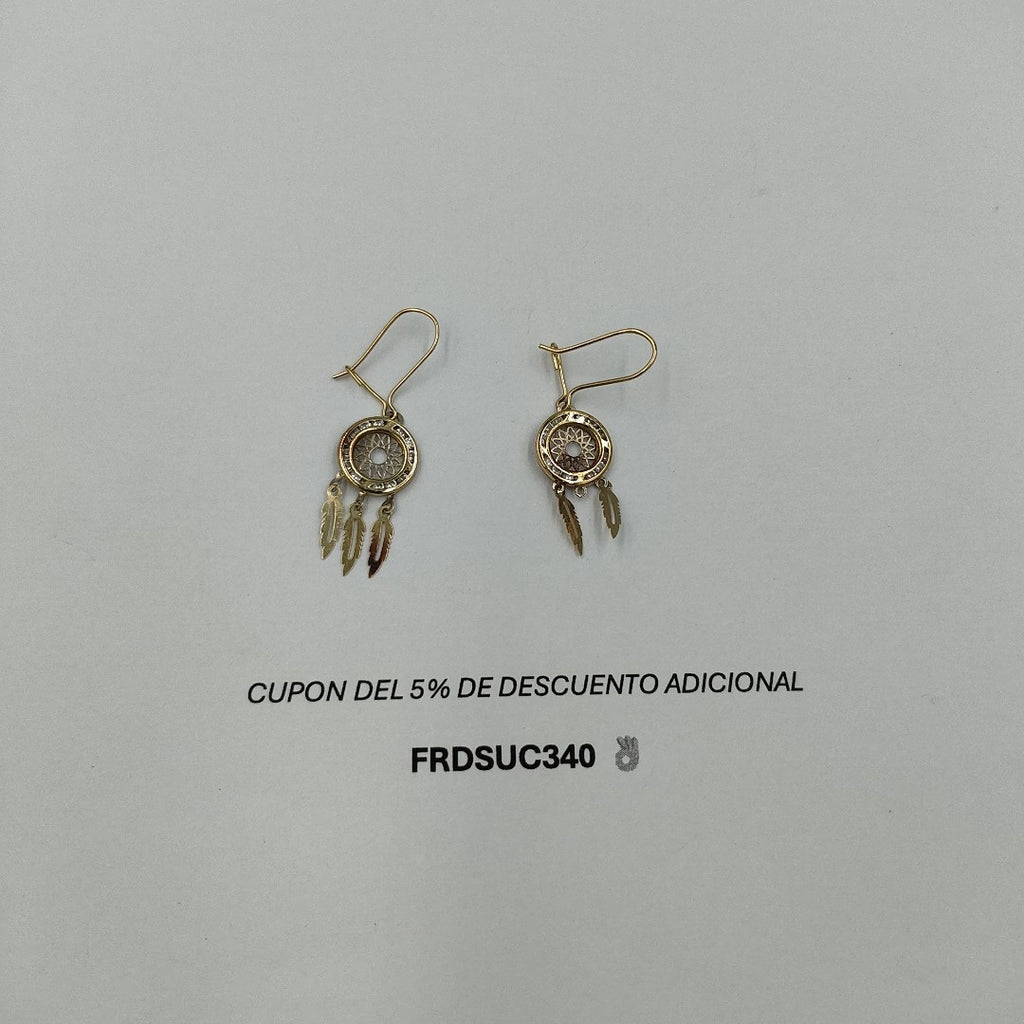 ARETES PAR ORO,ORO BLANCO 10 K 1,40 GRMS (SEMINUEVO)