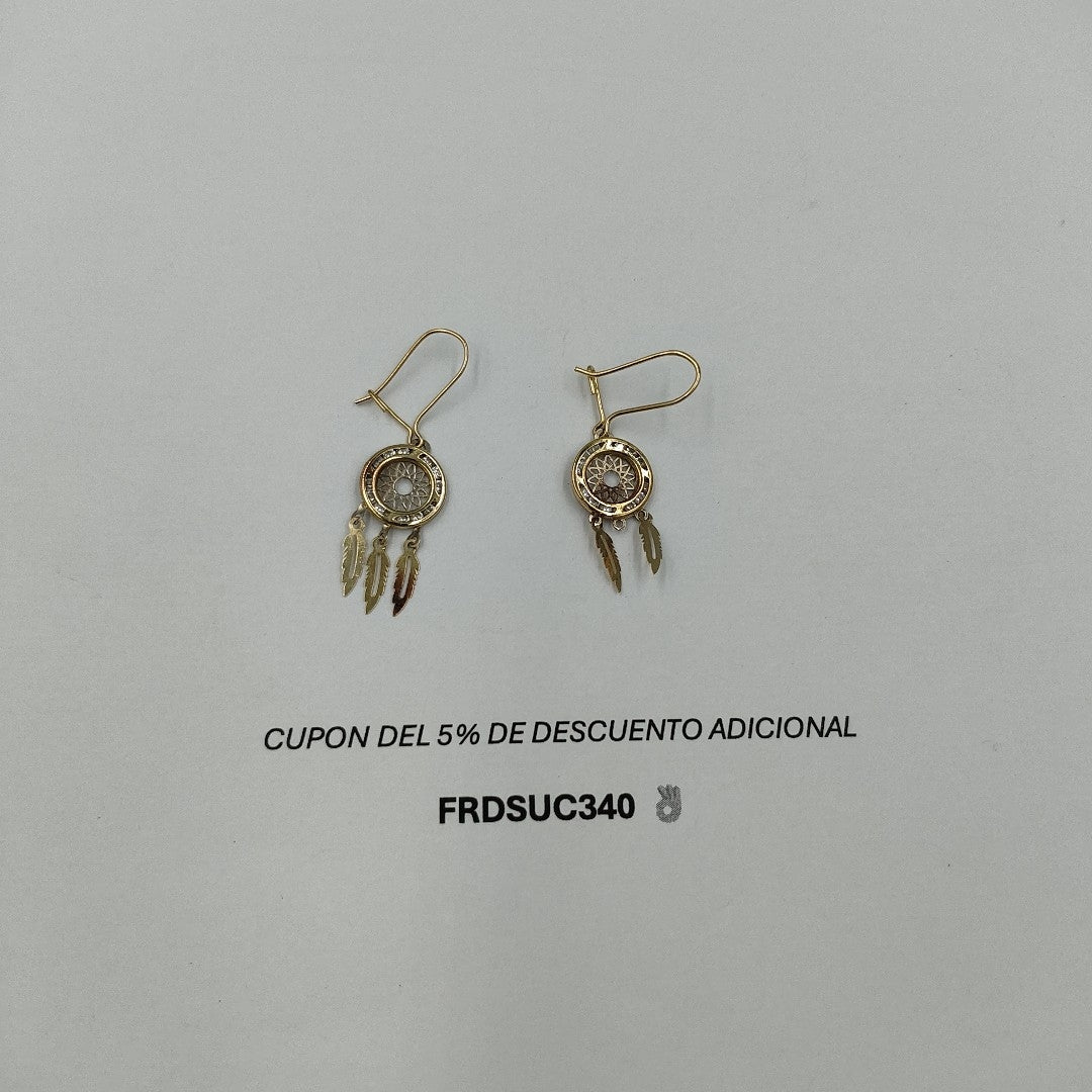 ARETES PAR ORO,ORO BLANCO 10 K 1,40 GRMS (SEMINUEVO)