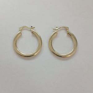 ARETES TEJIDO ARRACADA LISA 14K 2.1 GR (NUEVO)