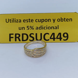 ANILLOS C CIRCONIAS 14K TALLA 7 2.8 GR (NUEVO)