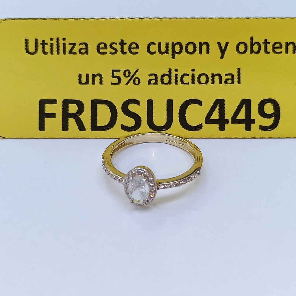 ANILLO ANILLITO C CIRCONIAS 14K 7 TALLA 1.9 GR (NUEVO)
