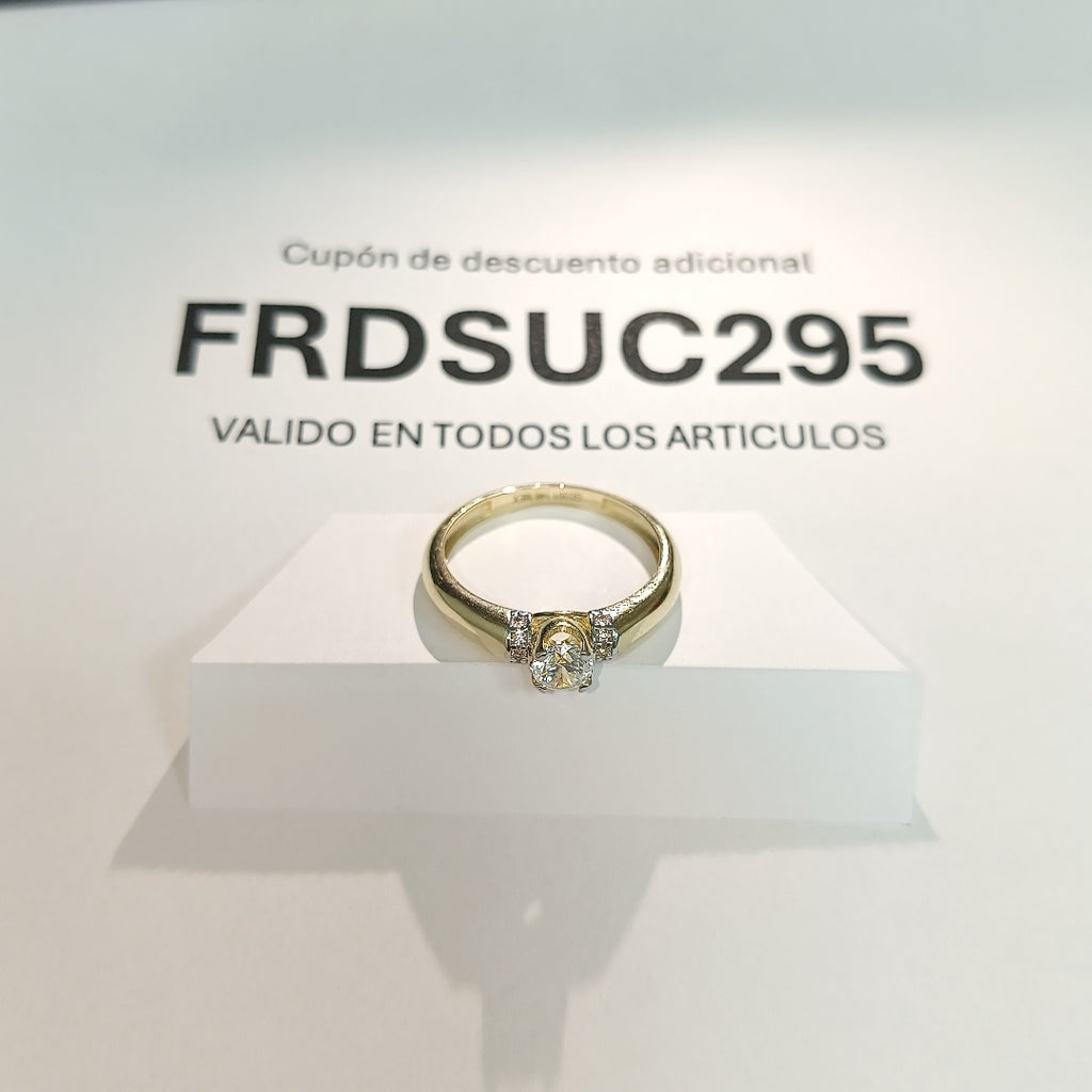 ANILLO ANILLITO C CIRCONIAS 14K 7 TALLA 2.3 GR (NUEVO)