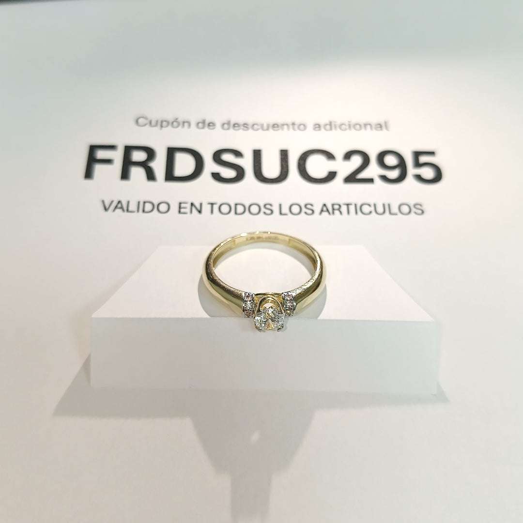 ANILLO ANILLITO C CIRCONIAS 14K 7 TALLA 2.3 GR (NUEVO)