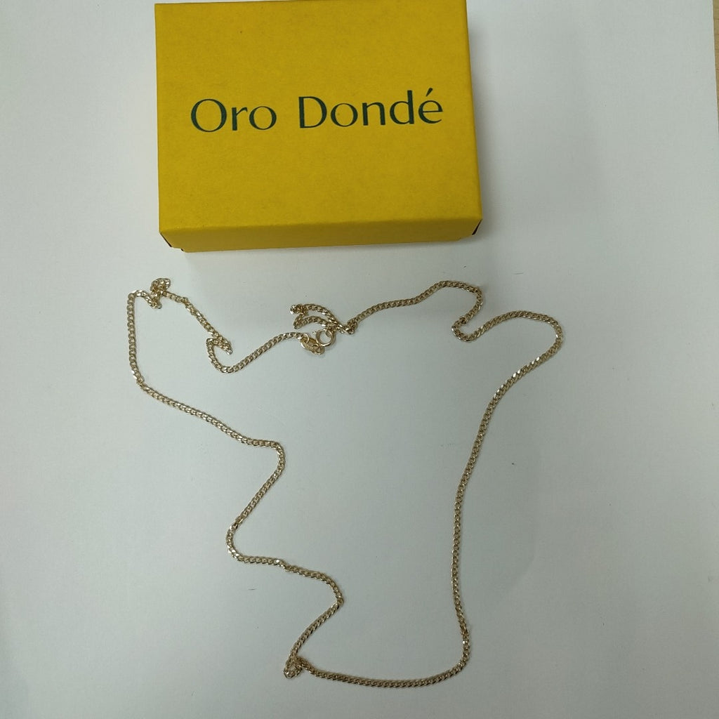 CADENAS TEJIDO BARBADA ORO 10K 60 CM 4.2 GR (NUEVO)