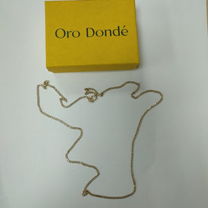 CADENAS TEJIDO BARBADA ORO 10K 60 CM 4.2 GR (NUEVO)