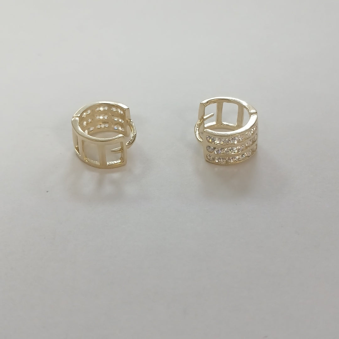 ARETES HUGGIES C CIRCONIA 14K 2.2 GR (NUEVO)