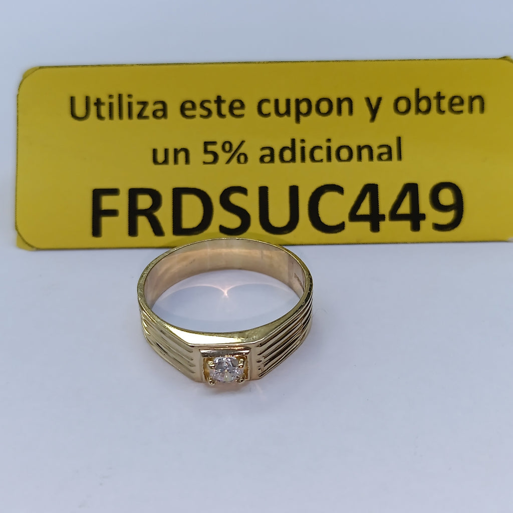 ANILLOS CON CIRCONIA 14K TALLA 10.5 4 GR (NUEVO)