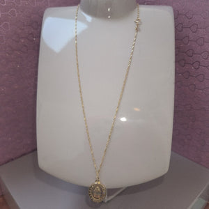 CADENA, MEDALLA RELIGIOSA ORO 10 K 2.1 GRMS (SEMINUEVO)