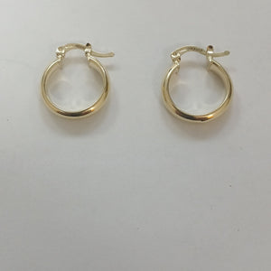ARETES ARRACADA LISA 14K 1.7 GR (NUEVO)