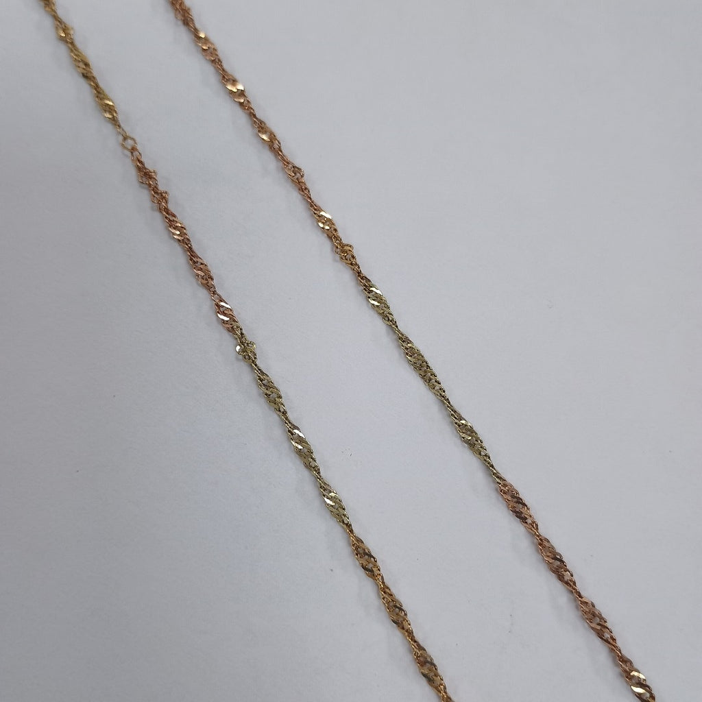 CADENA ORO COMBINADO 8 K 2.3 GRMS (SEMINUEVO)