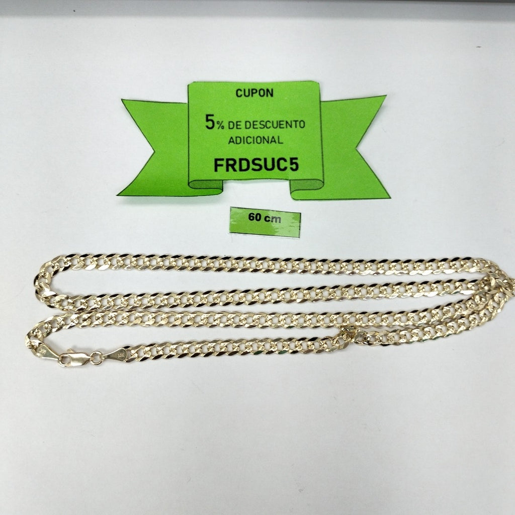 CADENA BARBADA 14K 60 CM 21.3 GR (NUEVO)