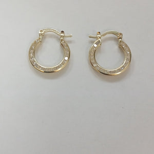 ARETES ARRACADAS CON CIRCONIAS 14K 2.3 GR (NUEVO)