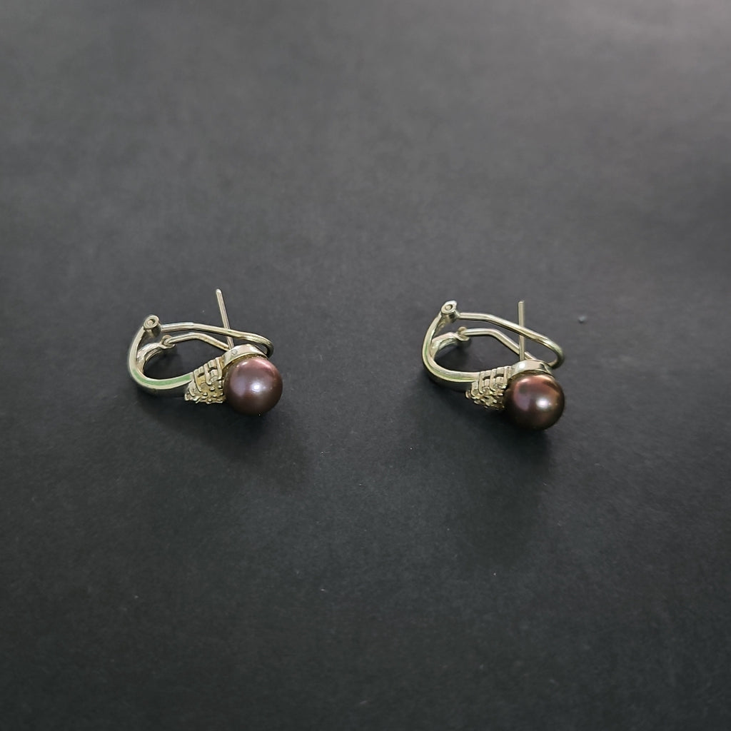ARETES PAR ORO BLANCO 14 K 5,10 GRMS (SEMINUEVO)