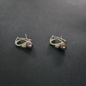 ARETES PAR ORO BLANCO 14 K 5,10 GRMS (SEMINUEVO)