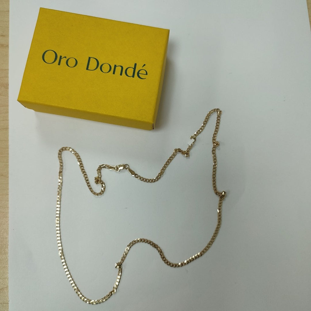 CADENA TEJIDO BARBADA 14K 55 CM 5.5 GR (NUEVO)