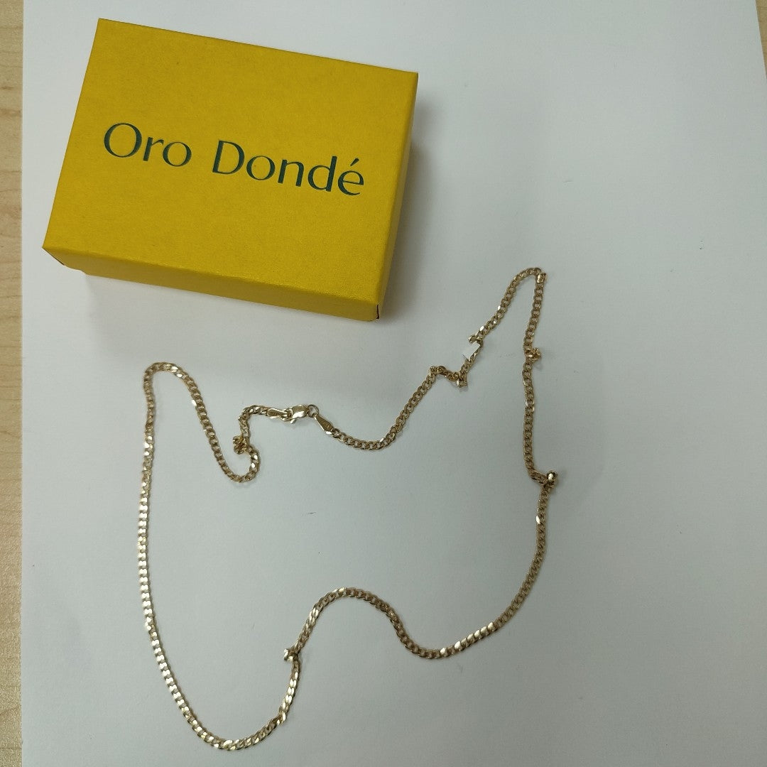 CADENA TEJIDO BARBADA 14K 55 CM 5.5 GR (NUEVO)