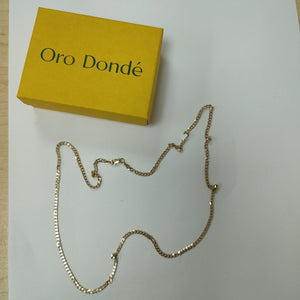 CADENA TEJIDO BARBADA 14K 55 CM 5.5 GR (NUEVO)