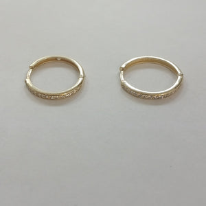 ARETES ARRACADAS C CIRCONIAS 14K 2 GR (NUEVO)