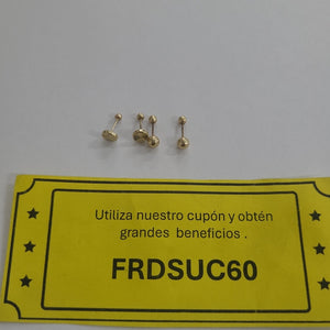 BROQUELES PAR ORO 10 K 0.3 GRMS (SEMINUEVO)