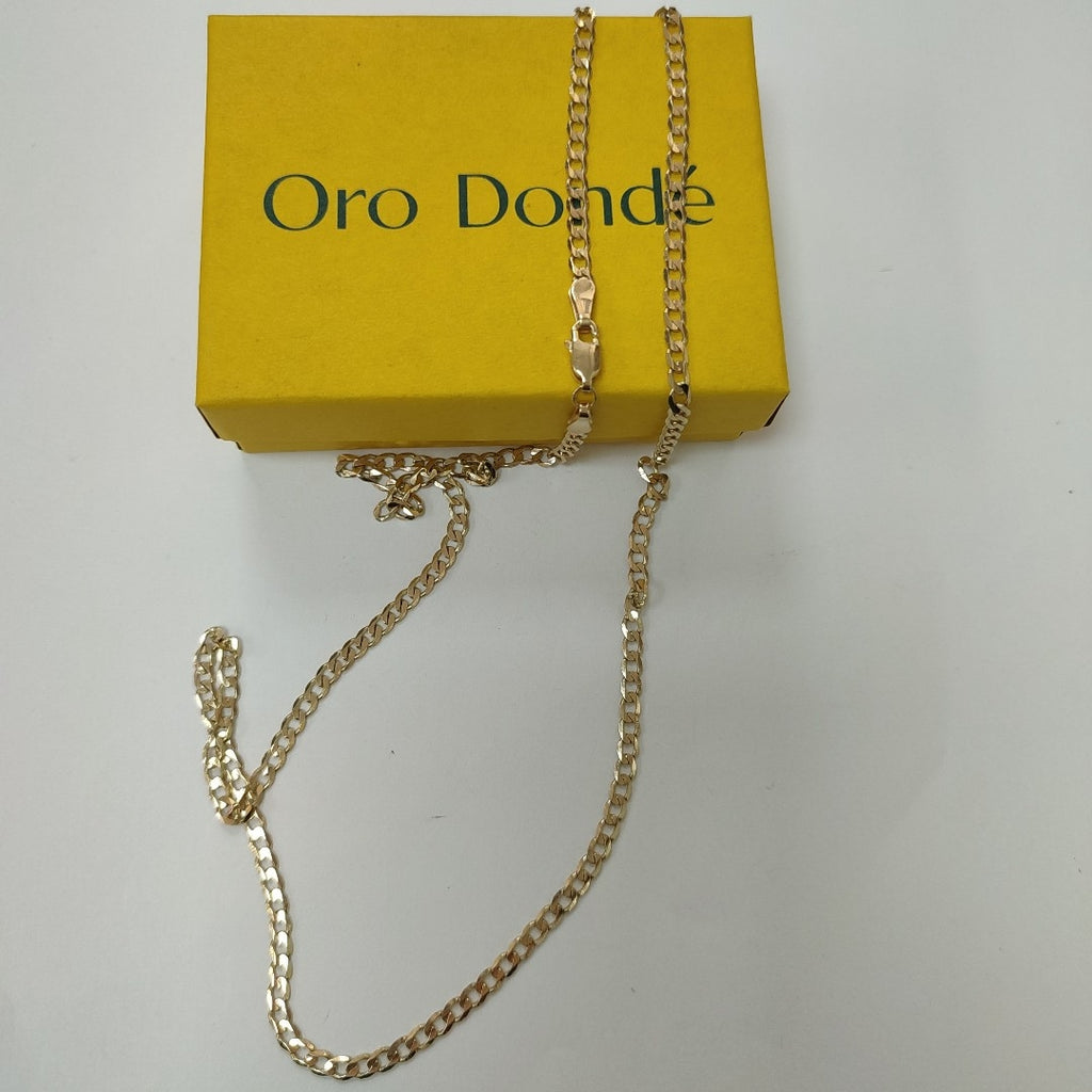 CADENA TEJIDO BARBADA 14K 60 CM 9 GR (NUEVO)