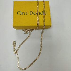 CADENA TEJIDO BARBADA 14K 60 CM 9 GR (NUEVO)