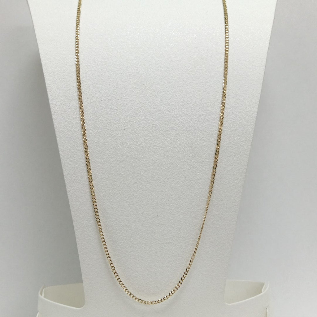CADENAS TEJIDO BARBADA ORO 10K 55 CM 3.8 GR (NUEVO)
