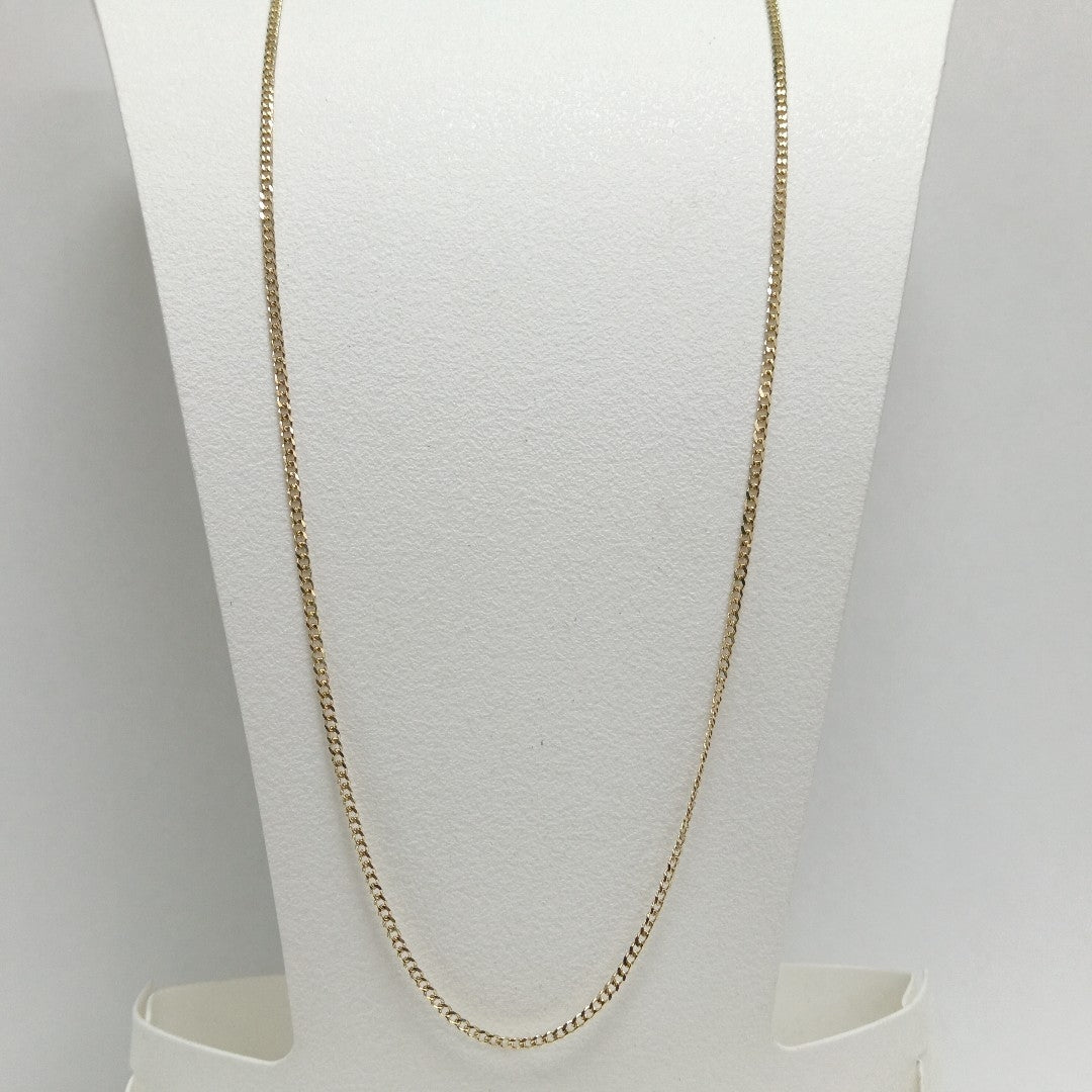 CADENAS TEJIDO BARBADA ORO 10K 55 CM 3.8 GR (NUEVO)