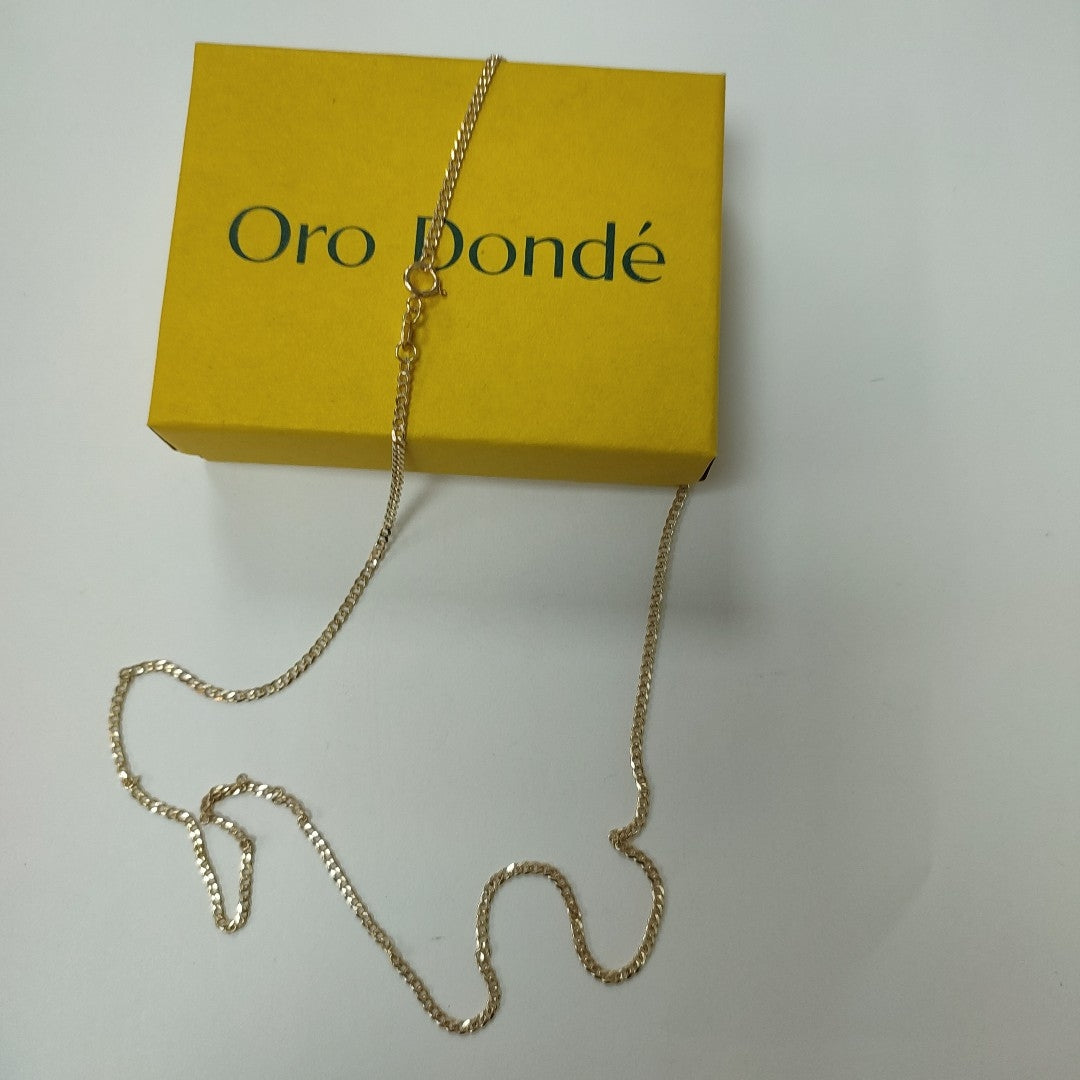 CADENAS TEJIDO BARBADA ORO 10K 55 CM 3.8 GR (NUEVO)