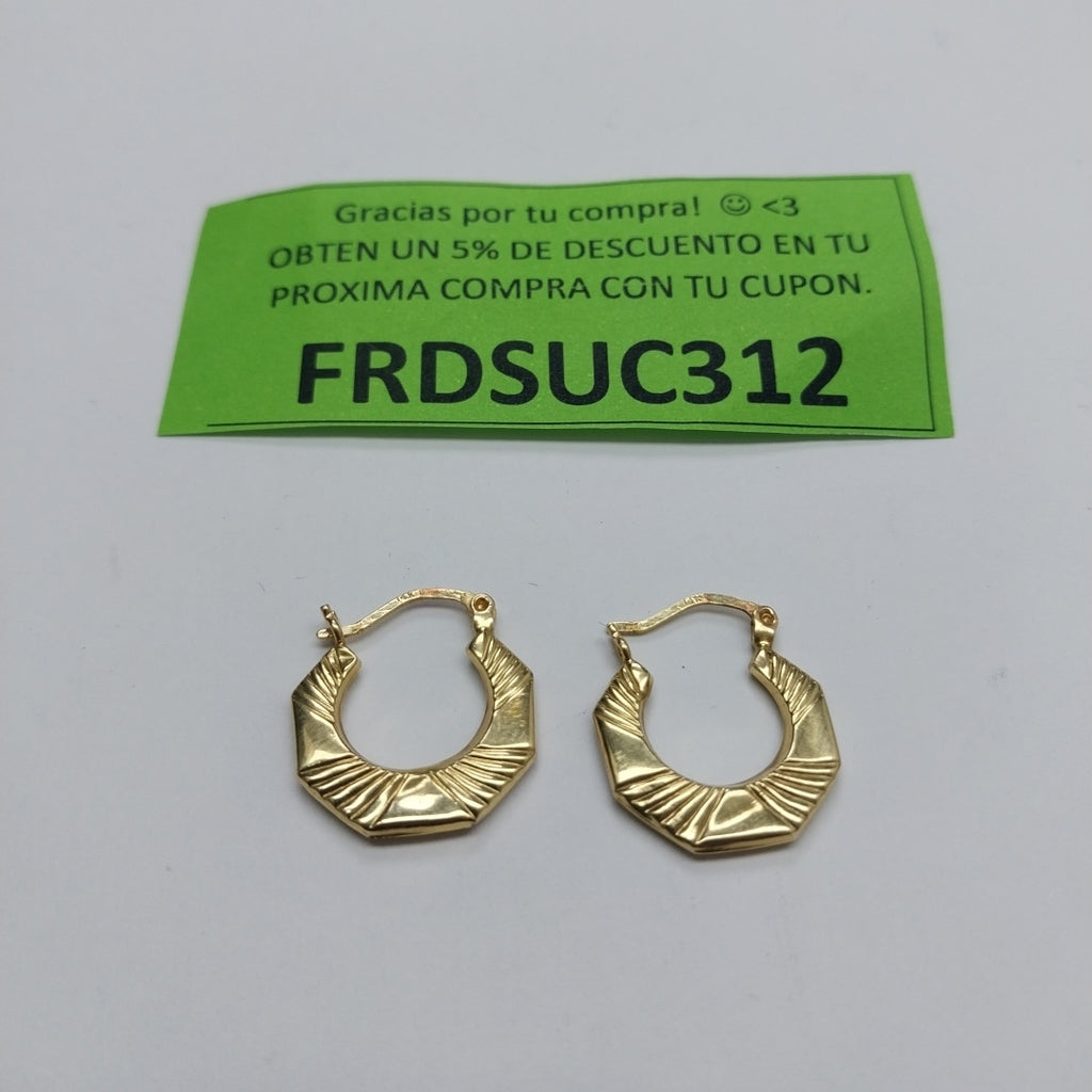 ARRACADAS PAR ORO 14 K 1.5 GRMS (SEMINUEVO)