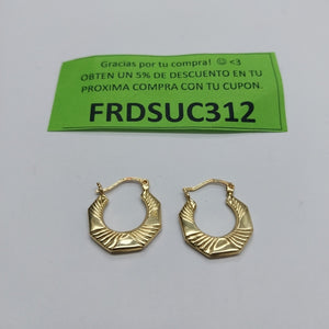 ARRACADAS PAR ORO 14 K 1.5 GRMS (SEMINUEVO)