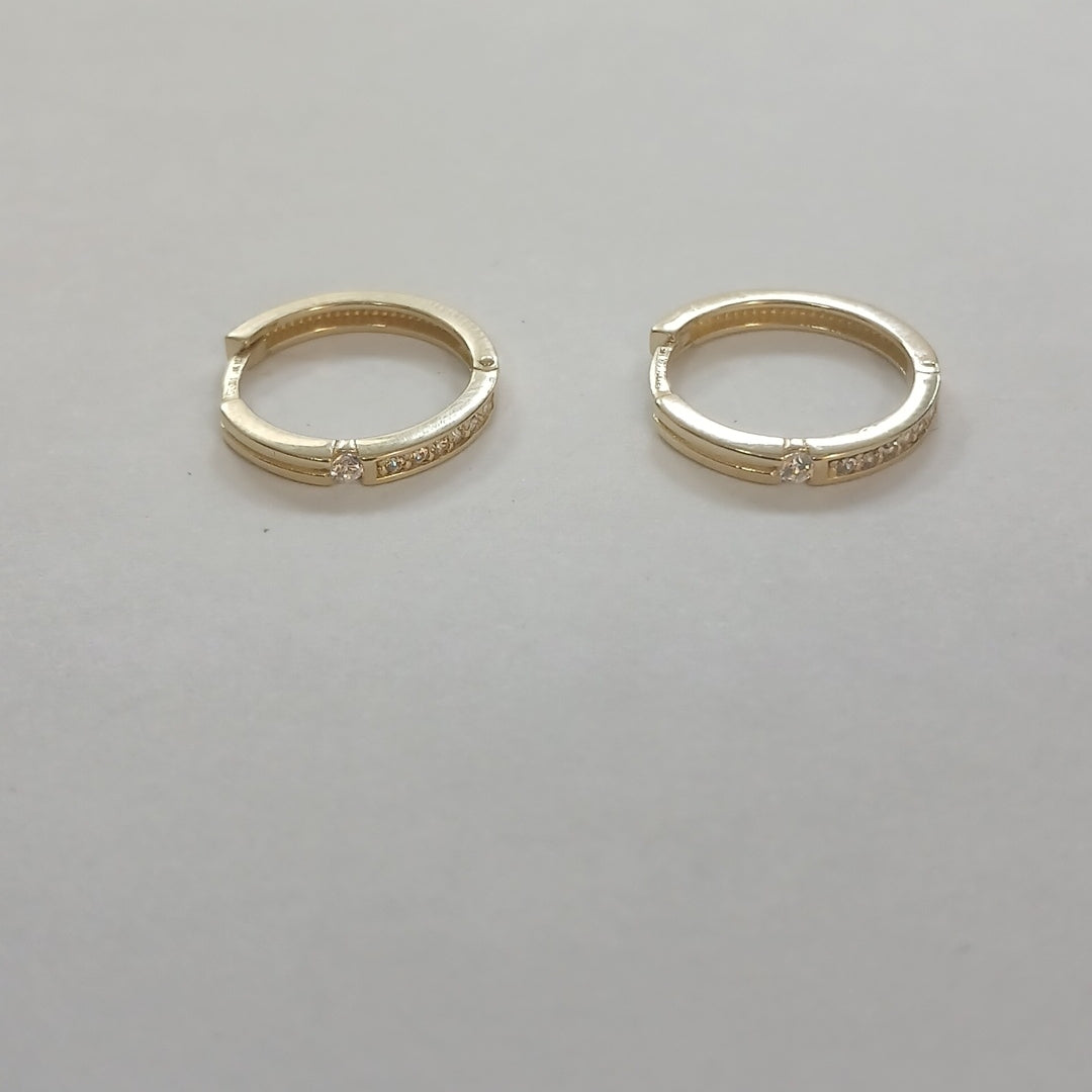 ARETES ARRACADAS LISAS 14K 2.3 GR (NUEVO)