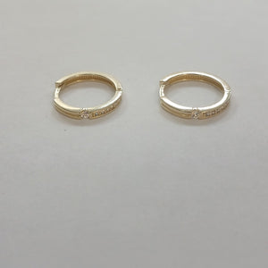 ARETES ARRACADAS LISAS 14K 2.3 GR (NUEVO)
