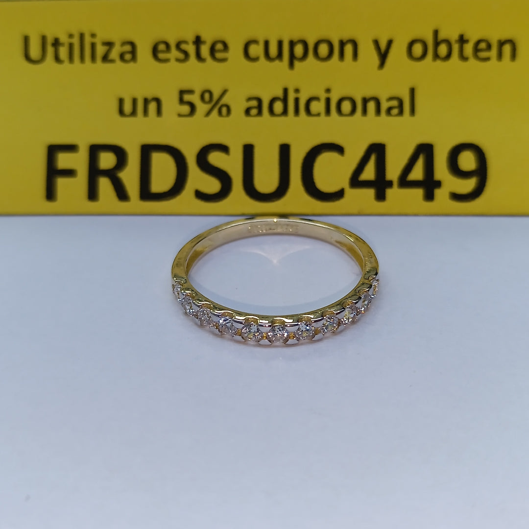 ANILLO ANILLITO MEDIA CHURUMBELA 14K 9 TALLA 2.2 GR (NUEVO)