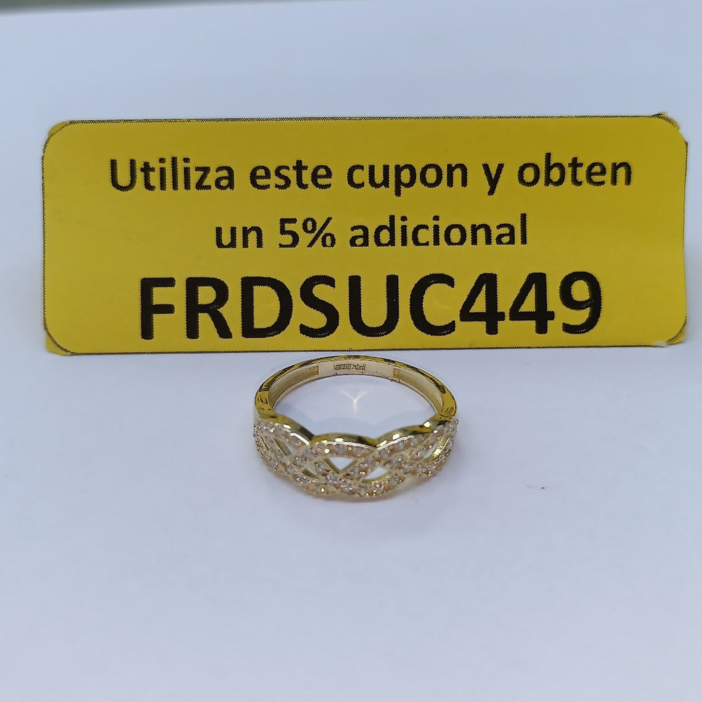 ANILLOS C CIRCONIAS 14K TALLA 8 2.7 GR (NUEVO)