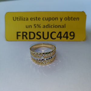 ANILLOS TIPO FILIGRANA 14K TALLA 8.5 2.8 GR (NUEVO)