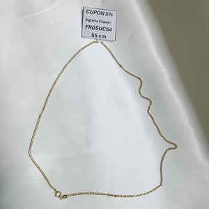 CADENAS TEJIDO BARBADA ORO 10K 55 CM 3.8 GR (NUEVO)
