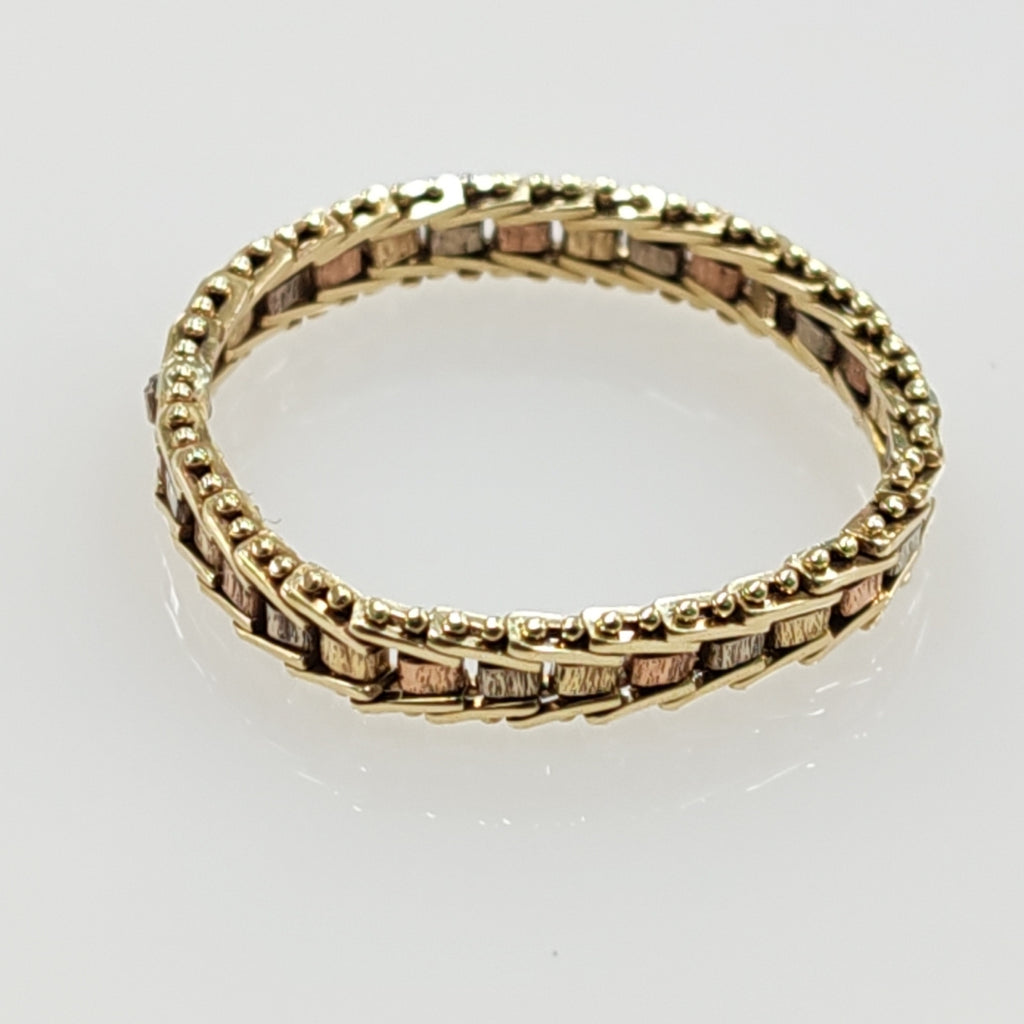 ANILLITO ORO COMBINADO 14 K 1.8 GRMS (SEMINUEVO)