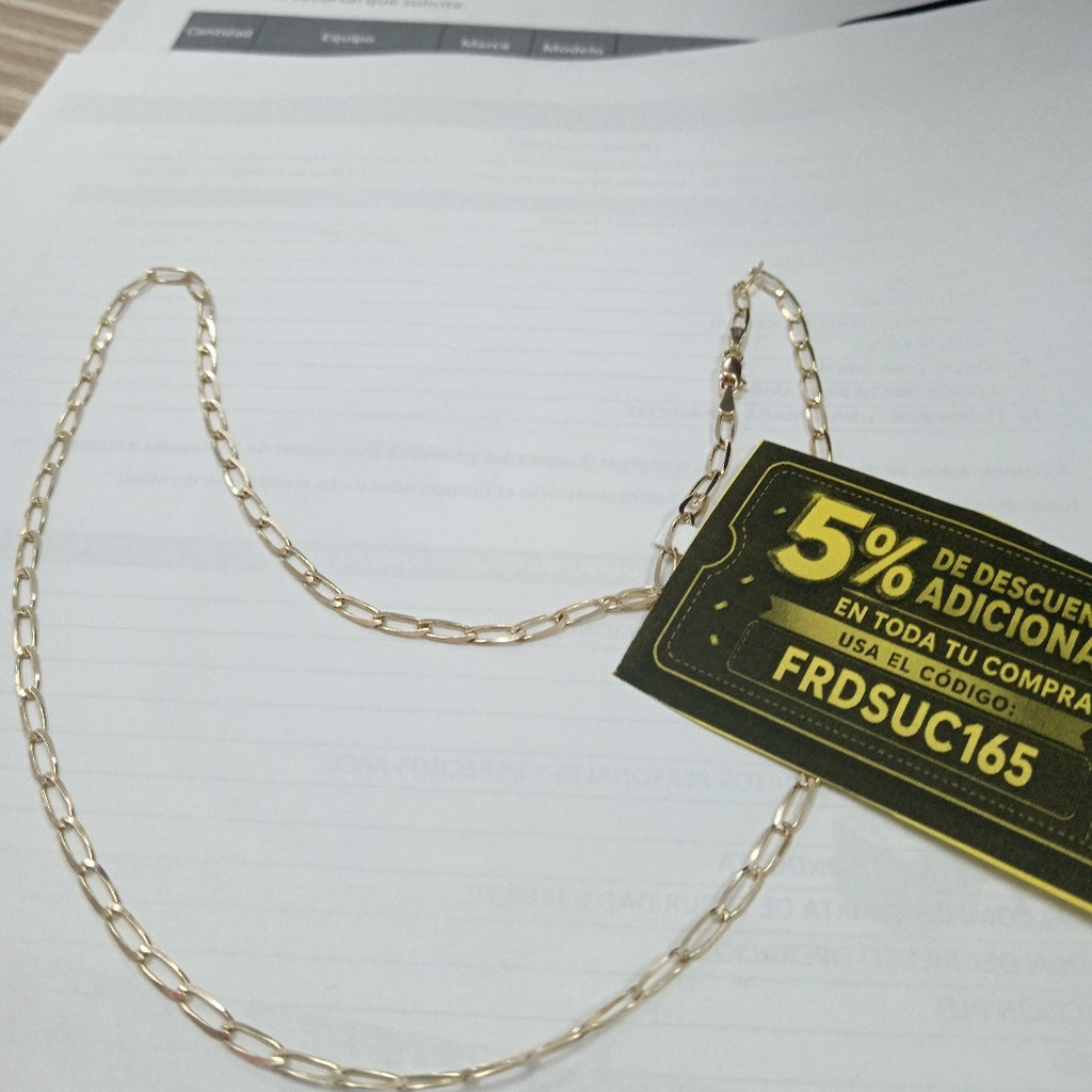 CADENA ESLABON 14K 55 CM 6.6 GR (NUEVO)